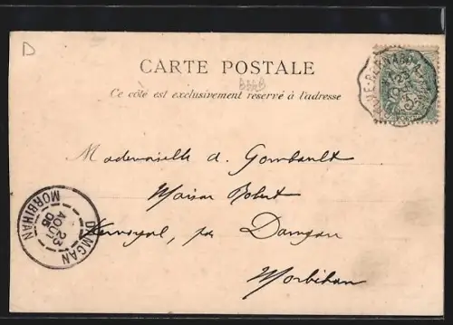 AK La Roche-Bernard, La Garenne avec vue sur la rivière et les jardins environnants