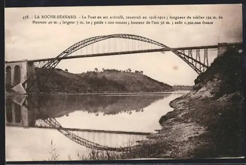 AK La Roche-Bernard, Le Pont en arc articulé sur la rivière