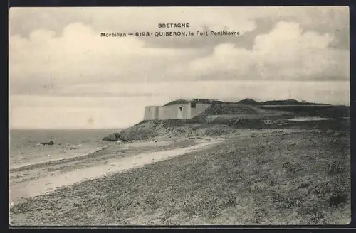 AK Quiberon /Morbihan, Le Fort Penthièvre sur la côte bretonne