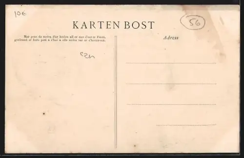 AK Lorient, Le Cours Chazelles animé avec passants et charrette