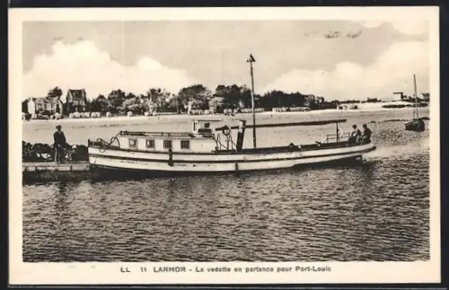 AK Larmor, La vedette en partance pour Port-Louis