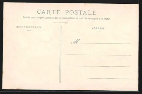 AK Quiberon, Départ du Bateau-Poste pour Belle-Île