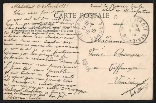 AK Malestroit, Canal de Nantes à Brest avec écluses et maisons environnantes