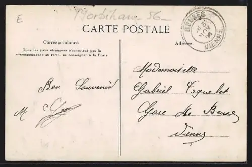 AK Vannes, Panorama du Port, La Rabine