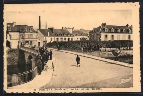 AK Pontivy /Morbihan, Le Pont de l`Hôpital