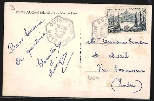 AK Pont-Augan /Morbihan, Vue du Pont