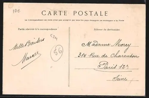 AK Lorient, Promenade du Cours des Quais animée avec promeneurs et arbres en hiver