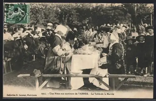 AK Vannes, La Table de la Mariée lors d`une noce traditionnelle en plein air
