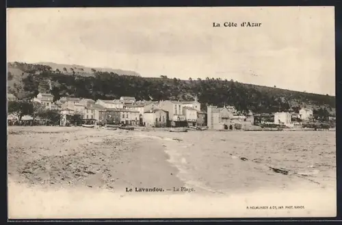 AK Le Lavandou, La Plage sur la Côte d`Azur