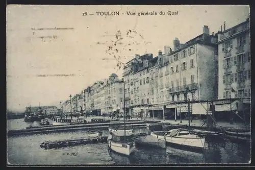 AK Toulon, Vue générale du Quai