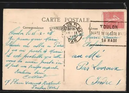 AK Toulon, Vue générale du Quai