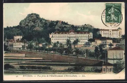 AK Hyères, Vue prise de l`Établissement d`Horticulture