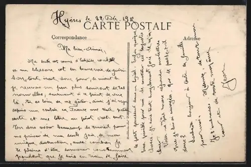 AK Hyères, Vue de la Haute-Ville