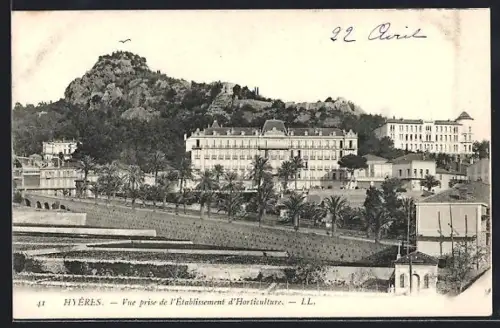 AK Hyères, Vue prise de l`Établissement d`Horticulture