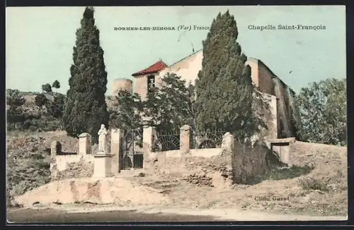 AK Bormes-les-Mimosas /Var, Chapelle Saint-Francois et ses alentours paisibles