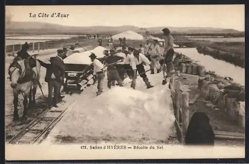 AK Hyères /Côte d`Azur, Salins d`Hyères, Récolte du Sel