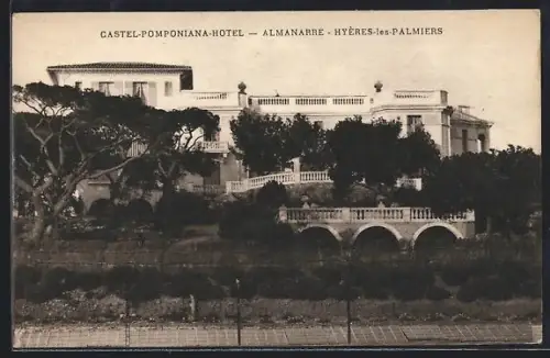 AK Hyères-les-Palmiers, Castel-Pomponiana-Hôtel à Almanarre