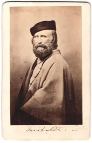 Fotografie Portrait Giuseppe Garbibaldi, italienischer Freiheitskämpfer