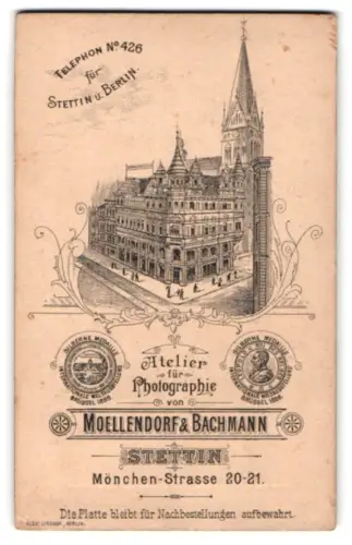 Fotografie Moellendorf & Bachmann, Stettin, Ansicht Stettin, Blick nach dem Atelierhaus in der Mönchstrasse 20-21