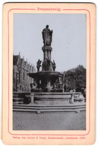 Fotografie Zedler & Vogel, Darmstadt, Ansicht Braunschweig, Heinrichsbrunnen am Hagenmarkt