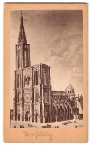 Fotografie unbekannter Fotograf, Ansicht Strassburg, Blick auf das Münster