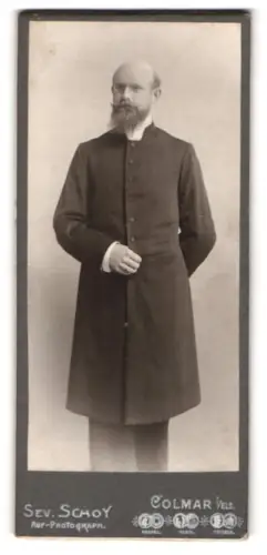 Fotografie Sev. Schoy, Colmar i. Els., P. Müller, Divisionspfarrer der 39. Division