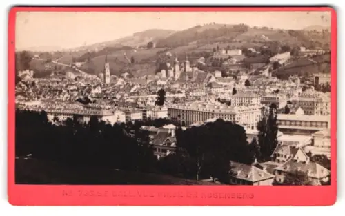 Fotografie F. Charnaux, Geneve, Ansicht St. Gallen, Blick über die Stadt vom Rosenberg aus