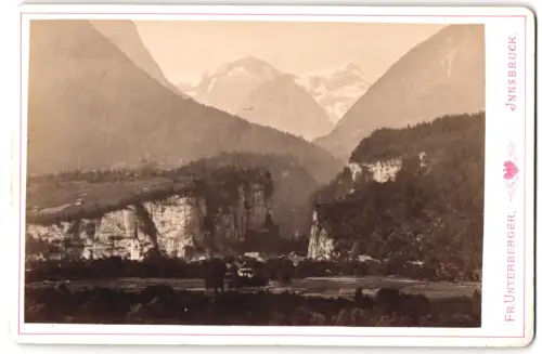 Fotografie Fr. Unterberger, Innsbruck, Ansicht Bludenz, Bürser-Schlucht und Scesaplana