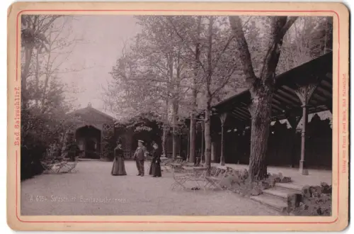 Fotografie Franz Josef Beck, Bad Salzschlirf, Ansicht Bad Salzschlirf, Partie am Bonifaziusbrunnen
