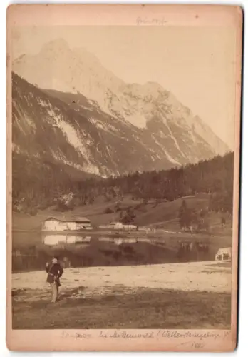 Fotografie Anian Irl, Mittenwald, Ansicht Mittenwald, Blick auf den See mit Wetterstein