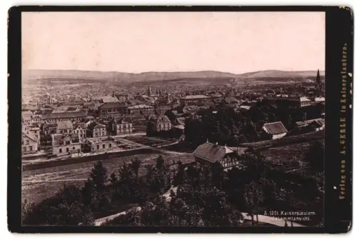 Fotografie A. Gerle, Kaiserslautern, Ansicht Kaiserslautern, Blick über die Stadt mit der Synagoge am linken Rand