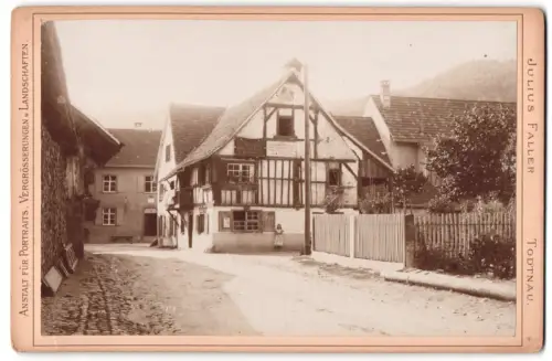 Fotografie Julius Faller, Todtnau, Ansicht Hausen / Wiesenthal, Geburtshaus des Dichters Johann Peter Hebel