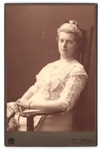 Fotografie Rud. Lichtenberg, Osnabrück, Johanna Stüve-Beck, 1892/93 Solistin im Cäcilienchor Osnabrück, Autograph