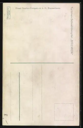 AK Turbinen-Schnelldampfer Bremen in voller Fahrt, Passagierschiff