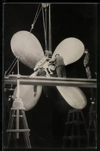 AK Antriebsschraube des Passagierschiffs Deutschland der Hamburg-Amerika-Linie