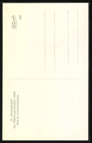 AK Antriebsschraube des Passagierschiffs Deutschland der Hamburg-Amerika-Linie