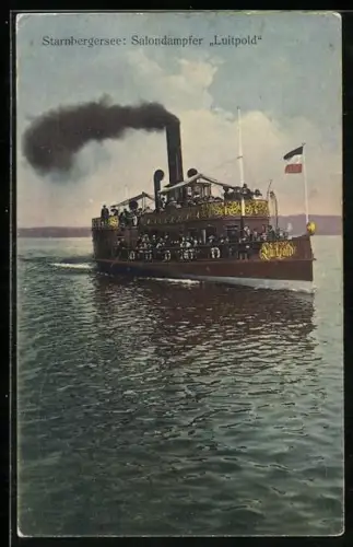 AK Salondampfer Luitpold auf dem Starnberger See