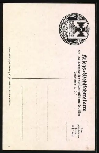 Künstler-AK Germania dekoriert Weddigen-Portrait