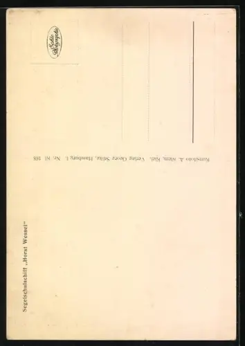 AK Segelschulschiff der Kriegsmarine  in Fahrt