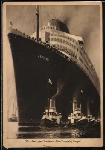 AK Passagierschiff Bremen, Vier-Schrauben-Turbinen-Schnelldampfer des Norddeutschen Lloyd