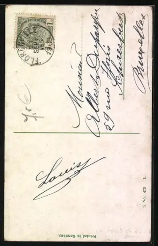 Künstler-AK Ermenegildo Antonio Donadini: Junge mit Hut hängt unzufrieden an einem Baum