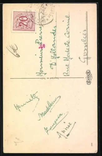 Künstler-AK A. Bertiglia: Kinder mit Hund und Reisegepäck warten an einem Bahnhof