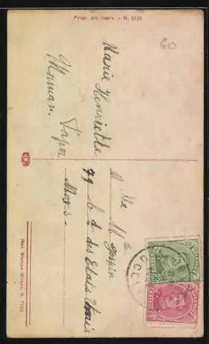 Künstler-AK A. Bertiglia: Junges Mädchen spielt Mutter und bringt ihre Puppen zu Bett