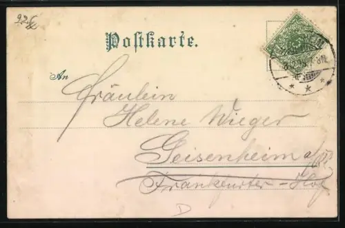 Künstler-AK Meggendorfer Blätter Nr. 511: Modisch gekleidete Studentin mit Hund sieht einem Gentleman nach