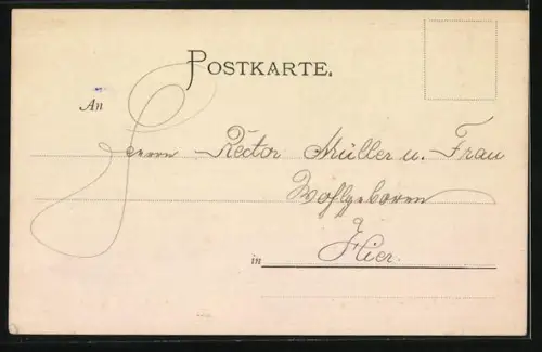 Künstler-AK Wilhelm Busch: Gepflegter Mann mit Schnurrbart freut sich über seine Dichtkunst