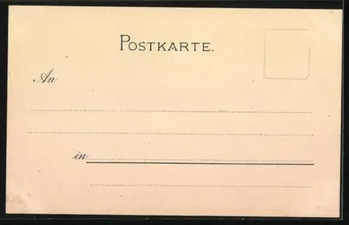 Künstler-Lithographie Hans Bohrdt: Kreuzer Gefion in der Bucht von Neapel