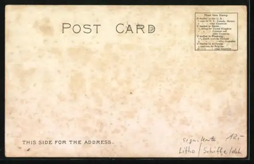 Künstler-AK Henri Cassiers: Passagierschiff T. S. S. Kroonland unter Dampf auf See, Segelschiff, Red Star Line