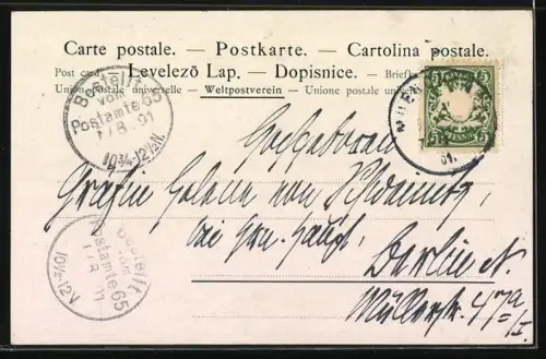 Künstler-AK P.O.Engelhard (P.O.E.): Magst mitfahr`n!, Paar in Tracht in Motorkutsche