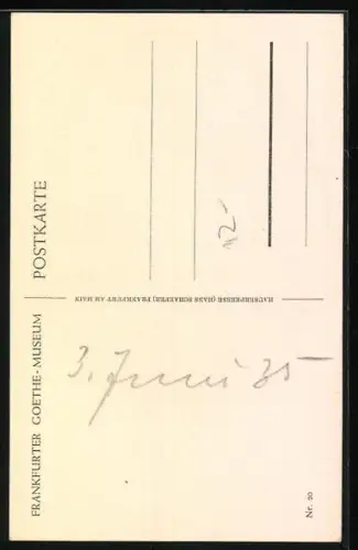 AK Frankfurt, Goethe Musoeum, Portrait Catharina Elisabeth Goethe