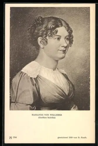 Künstler-AK Marianne von Willemer, Goethes Freundin